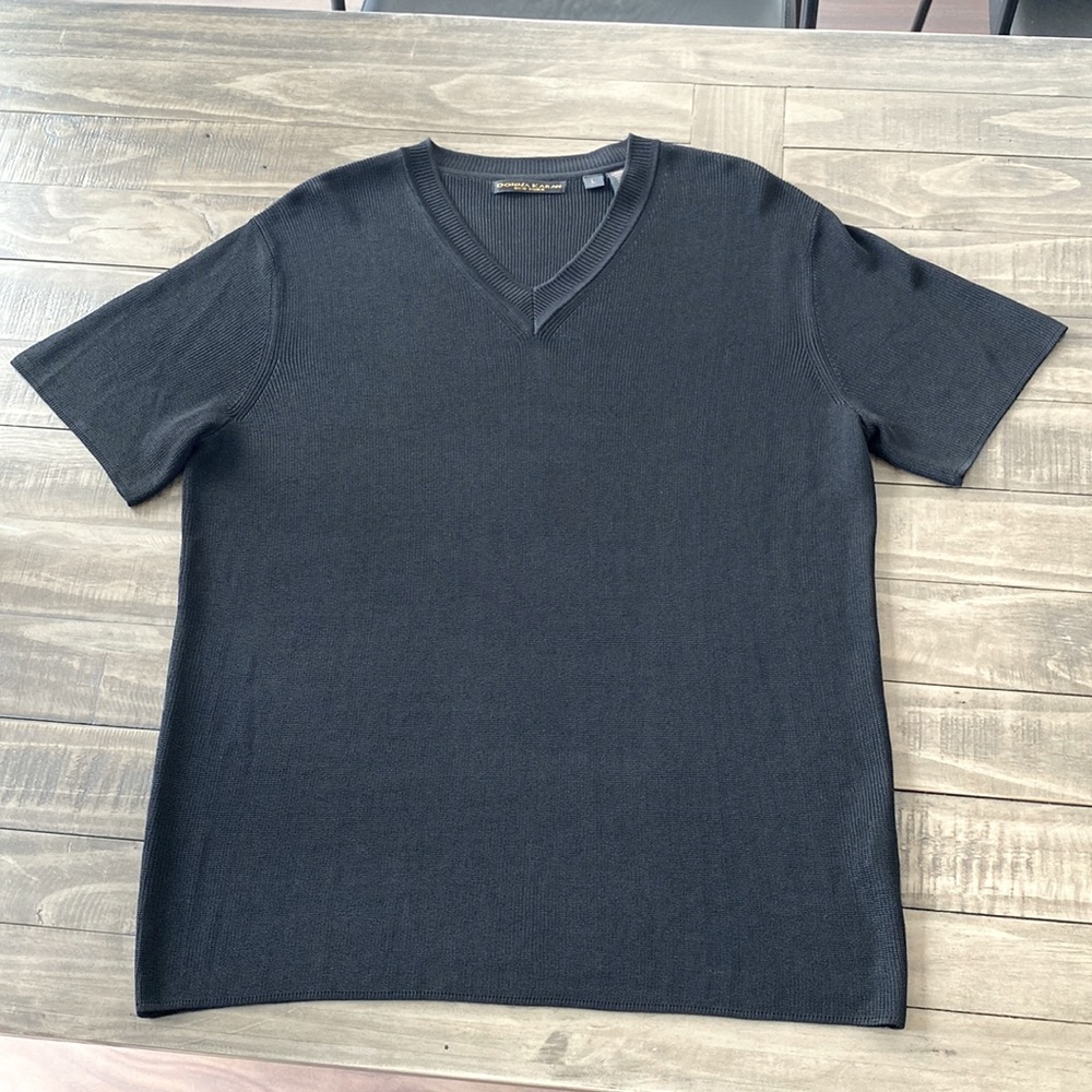 Donna Karen New York signature men black sweater